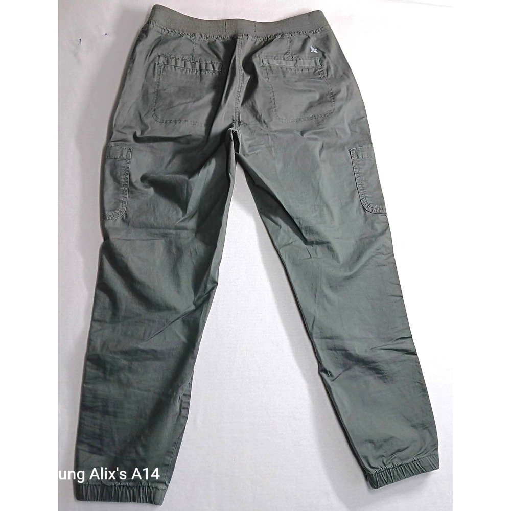 Eddie Bauer Women Pants Size 8 Mility Green Cargo Capri‎ Hiking Cotton Blend - Picture 4 of 11